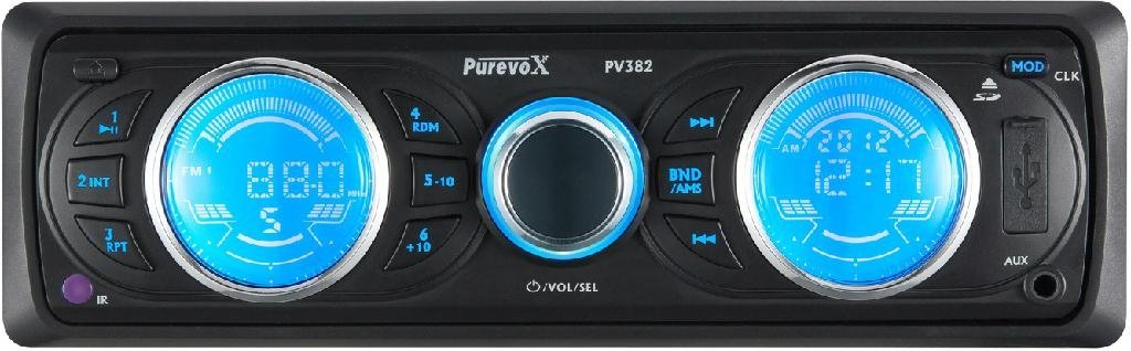 double LCD display car mp3 player