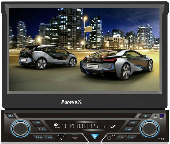 7 inch car DVD player support Rear camera input with 45W*4 power output