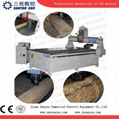 CNC Engraving Router Machine with Rotary Axis For Coloum Shape