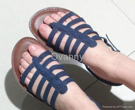 2013 new fashion summer comfortable cool PU leather knit sandals women shoes