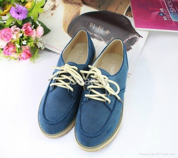 2013 New fashion travel sneakers pu leather casual oxfords women shoes 3
