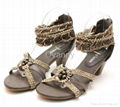 2013 new fashion summer sex knit pattern ball chain vintage high heels sandals