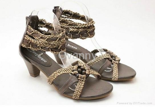 2013 new fashion summer sex knit pattern ball chain vintage high heels sandals 2