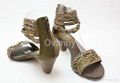 2013 new fashion summer sex knit pattern chain vintage high heels sandals 2