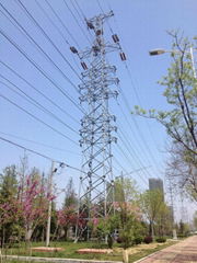 POWER TRANSMISSION LINE STEEL TOWER