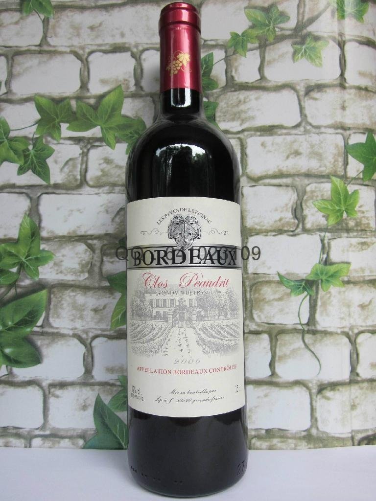 法国波尔多伯德西干红葡萄酒