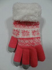 touchscreen gloves lady snowflake