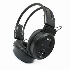 New LCD Foldable Wireless Headphone Headset FM Radio TF Card Sport MP3 Player