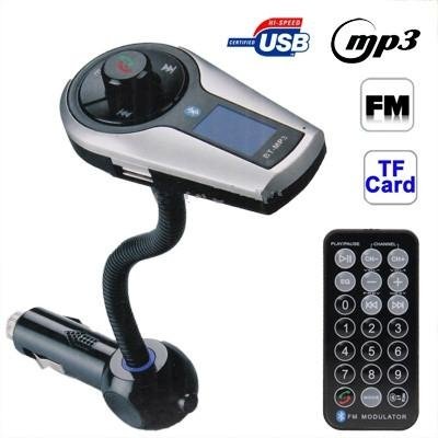 A2DP Bluetooth Handsfree Car Kit FM transmitter Modulator Car mp3 For iPhone iPo