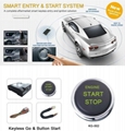 Car Auto Engine Start Stop Button One Key Start Keyless Go System Ignition Switc