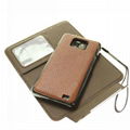 2in1 magnetic leather wallet case for