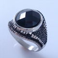 HBNR02246 Fashion Stainless steel Ring Gemstone Ring Agate Ring Championship Rin