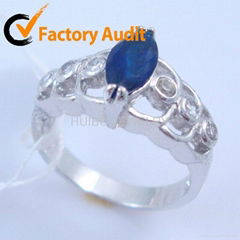 Fashion ring for Girls Stainless Steel Casting Diamond Ring Princess Crown Ring 