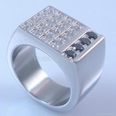 2013 fashion men's newest ring cnc setting diamond ring 