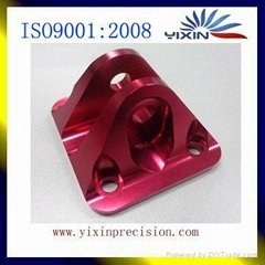 top quality red anodized aluminum parts with cnc milling process