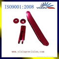 hot selling red anodized aluminum parts with cnc milling and turning machined pr