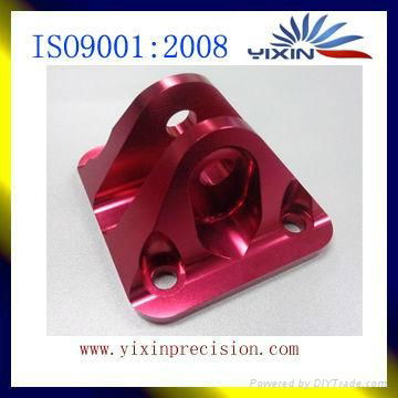 hot selling red anodized aluminum parts with cnc milling and turning machined pr 2