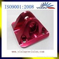 hot selling red anodized aluminum parts with cnc milling and turning machined pr 2