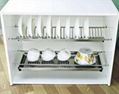 Kitchen cabinet stainless steel dish rack