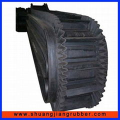 Large angle sidewall conveyor belt 