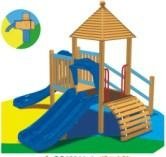 Wooden ourdoor playgroundQQ12042-6 2