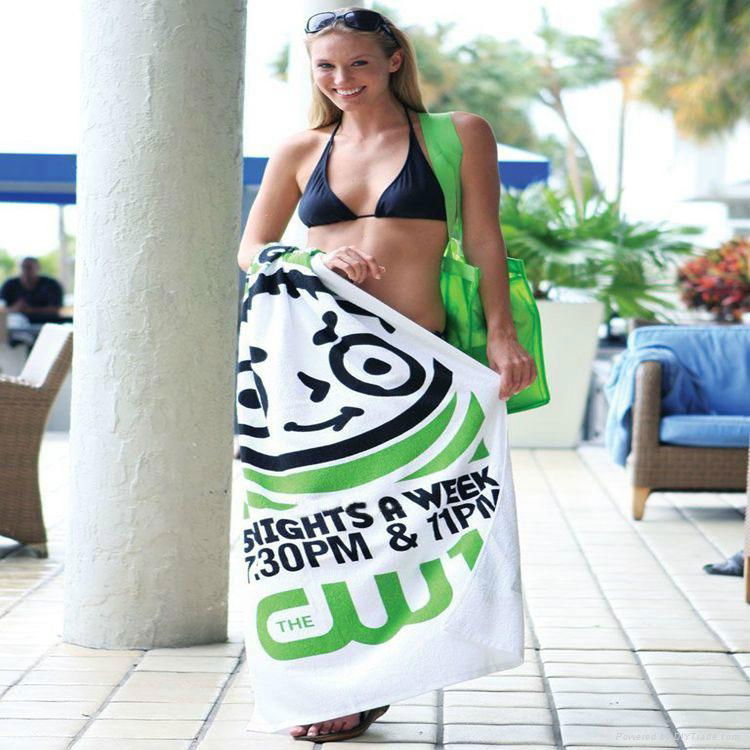 PRINTED microfiber suede beach towel 3