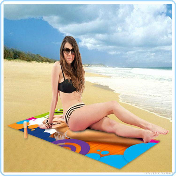 PRINTED microfiber suede beach towel 5