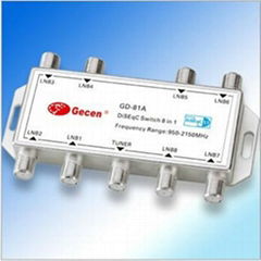 8x1 DiSEqC2.0 satellite signal switch GD-81A