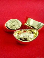 1.25" Brass Yuen-Bao gold plated