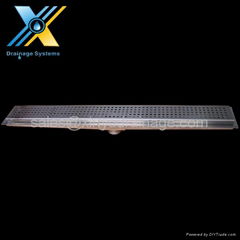 stainless steel linear shower channel drain, linear shower grate