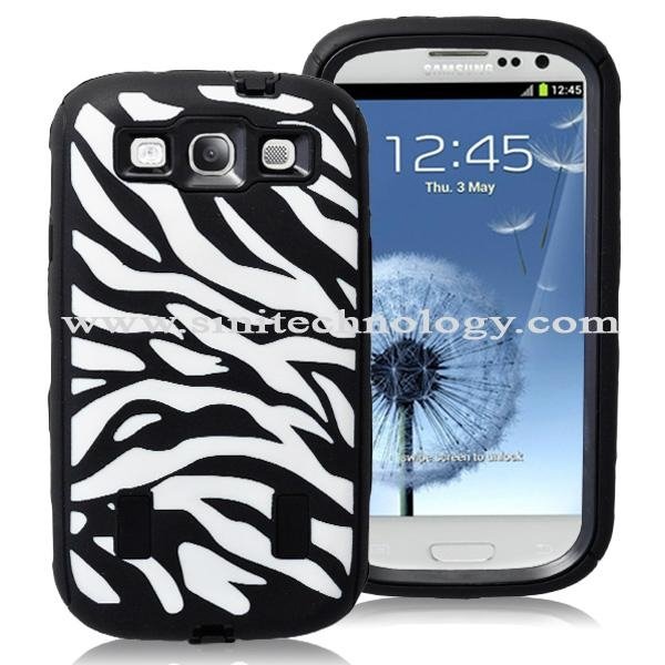 wholesale promotion high quality Zebra Case For samsung i9300case galax s3 case  3