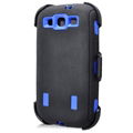 New arrival Plastic Hard R   ed Plain Case For SAM i9300 S3 with holster and scr