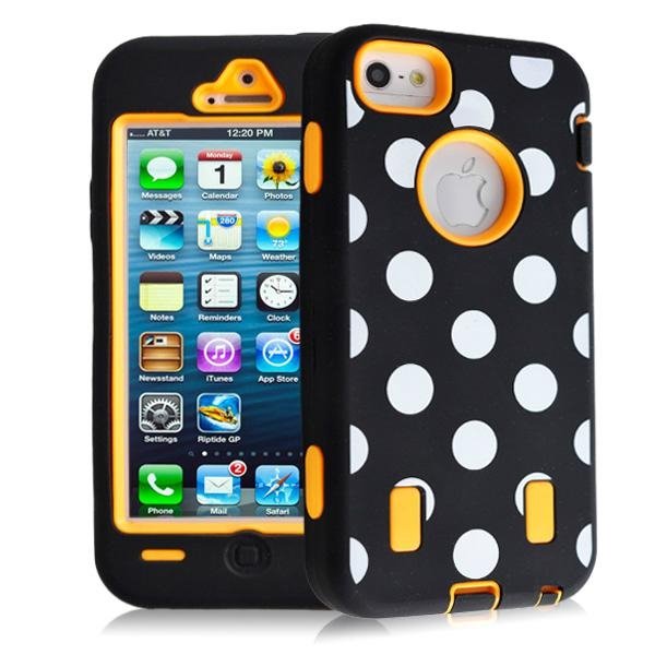 colorful polka dot case hybird case For Ip5 5g 3