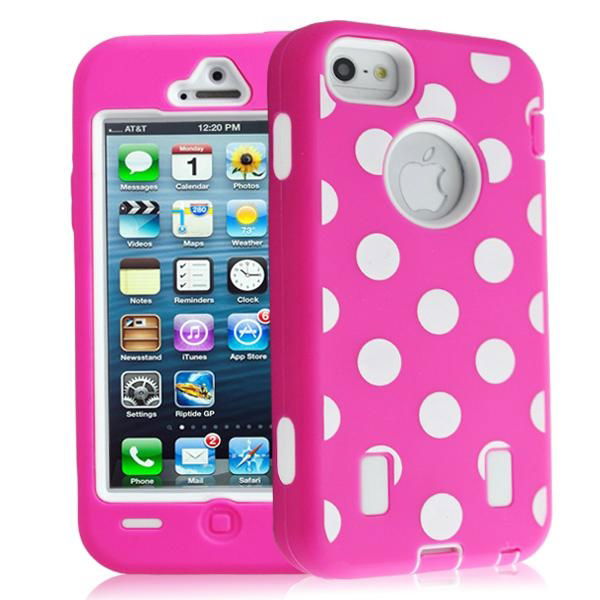 colorful polka dot case hybird case For Ip5 5g 4