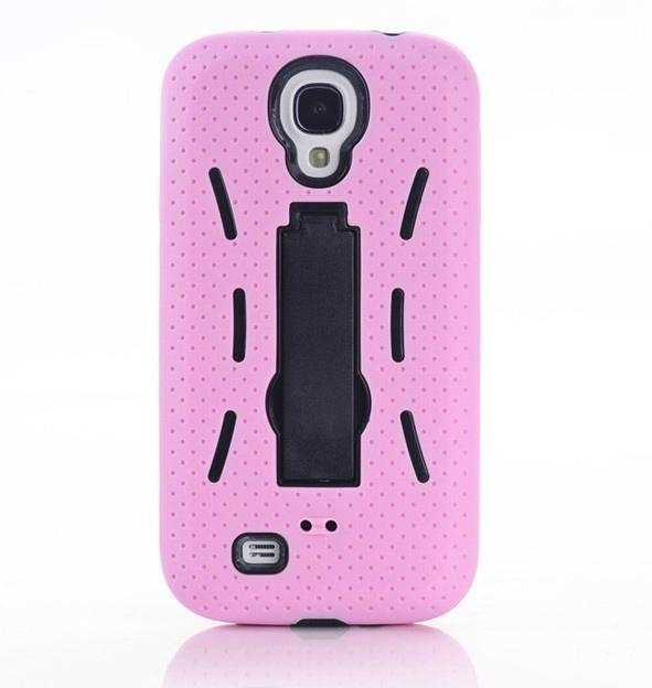 wholesale Hybrid case with kickstand for SAM Galaxy S4 I9500 silicone case 2