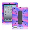 R   ed Plastic Hard Case with Kick out Stand For I pad 2/3 1