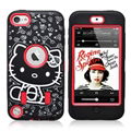 New arrival Hello kitty r   ed case for I POD touch5 with screen protector 2