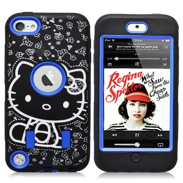 New arrival Hello kitty r   ed case for I POD touch5 with screen protector 3