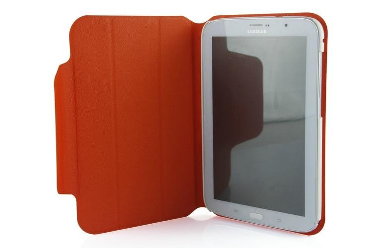 colorful standing leather case with insert card for samsung N5100 2