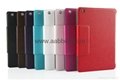 Leechee lines folding stand leather case for ipad mini 1