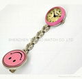 Cute Smile Face Nurse Pin Watch 2