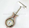 Cute Smile Face Nurse Pin Watch 5