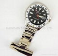 Cute Smile Face Nurse Pin Watch 4