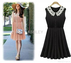 2013 new summer sleeveless chiffon dress