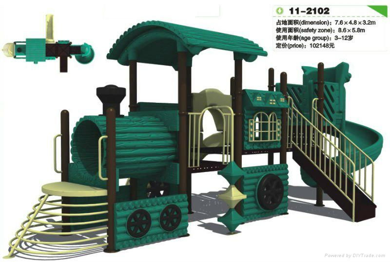 2013New design playground slide 4