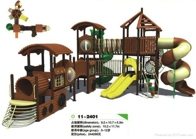 2013New design playground slide 5