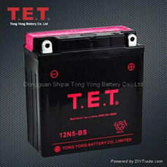 Motorcycle battery 12N5-BS