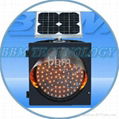 Solar energy traffic warning light