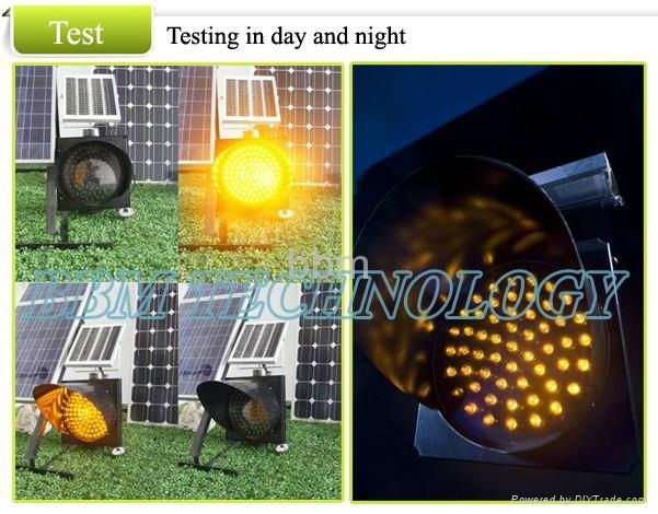 Solar energy traffic warning light 4