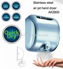 Xlerator Stainless steel Sensor hand dryer,powerful air jet hand dryer